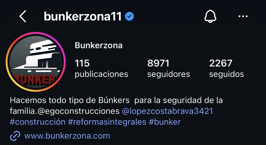 Perfil de @bunkerzona11 después
